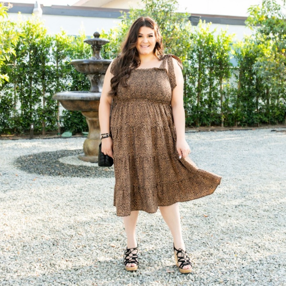 Tiered Leopard Dress